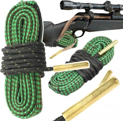 Sznur czyszczący do lufy z zintegrowanymi mosiężnymi szczotkami 5.56/.223/.22