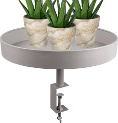 Metalowy szary kwietnik na parapet 36 cm