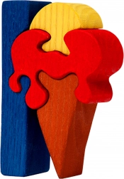 Fauna alfabet – litera I lód drewniana układanka wtykowa