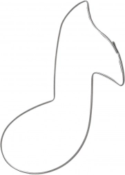 Nierdzewna wykrawaczka do ciastek nuta 7 cm