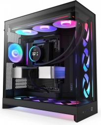 Obudowa komputerowa NZXT H9 Flow RGB z oknem, czarna