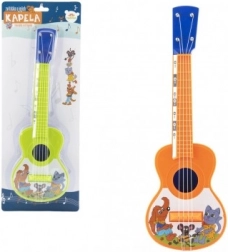 Plastowe ukulele ze zwierzątkami 40 cm z kostką