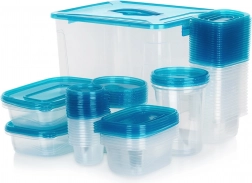 Zestaw plastikowych pojemników na żywność z pokrywkami 50 szt.