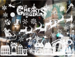 Świąteczne naklejki na okno – zimowe motywy