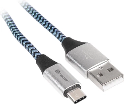 USB 2.0 kabel USB‑A na USB‑C, 1 m, czarno‑niebieski
