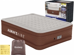 Dwuosobowe łóżko dmuchane BESTWAY ALWAYZAIRE Fortech z wbudowaną elektryczną pompą, 203 × 152 × 51 cm