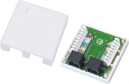 Naszczienna gniazdko UTP kat. 6, 2x RJ45