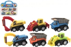 Zestaw mini maszyn budowlanych 6 szt. w blistrze, 5 cm