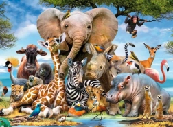 RAVENSBURGER puzzle African Friends 300 elementów