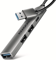 Axagon hue-sta aluminiowy hub USB 4× porty (1× USB‑A 5 Gbps, 2× USB‑A 2.0, 1× USB‑C 2.0) z kablem 12 cm
