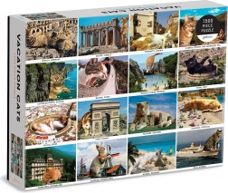 Galison układanka koty na wakacjach 1500 elementów