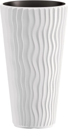 Doniczka Prosperplast Sandy Slim biała 30 cm