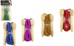 Skakanka z drewnianą rączką w różnych kolorach