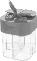 Pojemnik na przyprawy z 4 przegrodami i naklejkami ORION