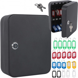 Metalowa zamykana skrzynka na 48 kluczy, ścienna