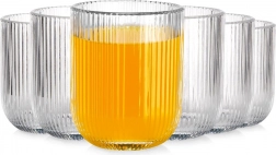 Szklanki 250 ml, ryflowane szkło, zestaw 6 szt. Vilde