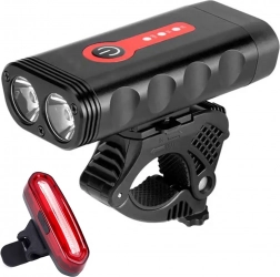 MalTrack zestaw świateł rowerowych Exonum 4000 2w1 przednie i tylne