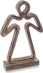 Drewniana świąteczna figurka anioła z drewna mango 29 cm