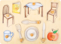 small foot drewniane puzzle – codzienne przedmioty