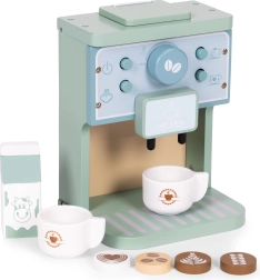 Drewniany ekspres do kawy dla dzieci barista set 8 elementów ECOTOYS