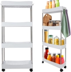 Mobilna kuchenną i łazienkowa półka na kółkach RUHHY