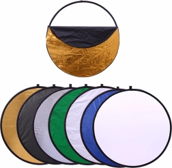 Składana blenda fotograficzna 7 w 1, okrągła 60 cm z dyfuzorem