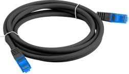 Patch kabel Cat 6A S/FTP CCA 2 m czarny