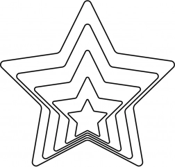 Zestaw wykrawaczy do ciastek gwiazda, stal nierdzewna, 5 szt. (1,5–7,5 cm)