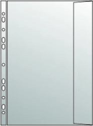 Przezroczysta koszulka B4 z klapką i eurozawieszką, 120 mikronów