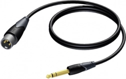 Kabel męski XLR - 6,3 mm Jack męski stereo 3 m