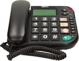 Maxcom KXT 480 BB czarny telefon przewodowy z dużymi przyciskami