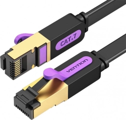Płaski kabel sieciowy UTP CAT7 Vention ICABJ RJ45 Ethernet 10Gbps 5 m czarny