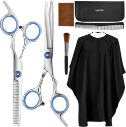 Zestaw fryzjerski 7 elementów z nożyczkami i etui