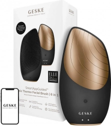 Soniczna szczoteczka do twarzy 6w1 Geske z aplikacją (szara)