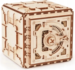 Drewniany mechaniczny sejf UGEARS – puzzle 3D 179 elementów