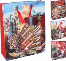 Torba prezentowa z motywami świątecznymi mała
