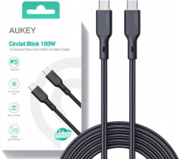 Kevlarowy kabel USB-C AUKEY, 1 m, 5A, 100W PD