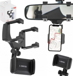 Uchwyt na telefon do samochodu na lusterko wsteczne z rotacją