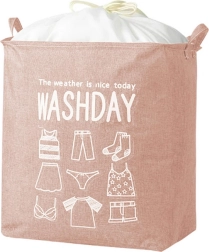 Różowy składany kosz na pranie