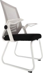 Białe krzesło biurowe z siatką