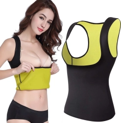 Damska neoprenowa koszulka treningowa wyszczuplająca – czarny