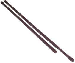 Teleskopowy drążek do firanek (witrażowy) 60–110 cm, metal, brązowy (2 szt.)