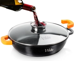 Głęboka patelnia granitowa ze szklaną pokrywką TERRUNA AROMA 32 cm, 4,7 l