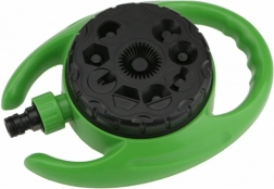 Zielony ogrodowy spryskiwacz z 9 funkcjami i deszczowym prysznicem