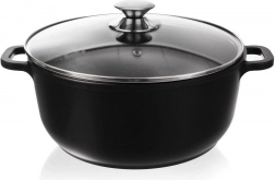 Granitowy garnek ze szklaną pokrywką GRANDE 28 cm, 7 l