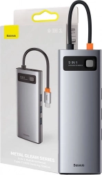 Wielofunkcyjny hub Baseus Metal Gleam Series 9w1