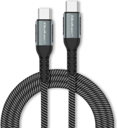 Kabel USB-C 100W z szybkim ładowaniem i transferem danych, nylonowy w oplocie, 1 m