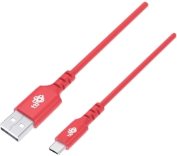 Silikonowy kabel USB–USB‑C 1 m, czerwony, Quick Charge