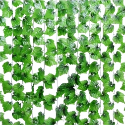 Zestaw 12x sztuczny bluszcz – girlanda na ścianę i balkon, zawieszana dekoracja 27,6 m