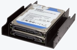 Uchwyt na dyski 2,5" do zatoki 3,5" plastikowy